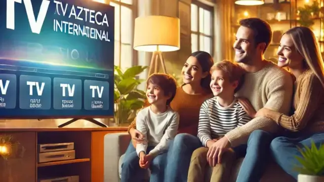 Família Assistindo Tv Com Iptv Canais Internacionais – Tv Azteca Internacional E Tv Pública Argentina.